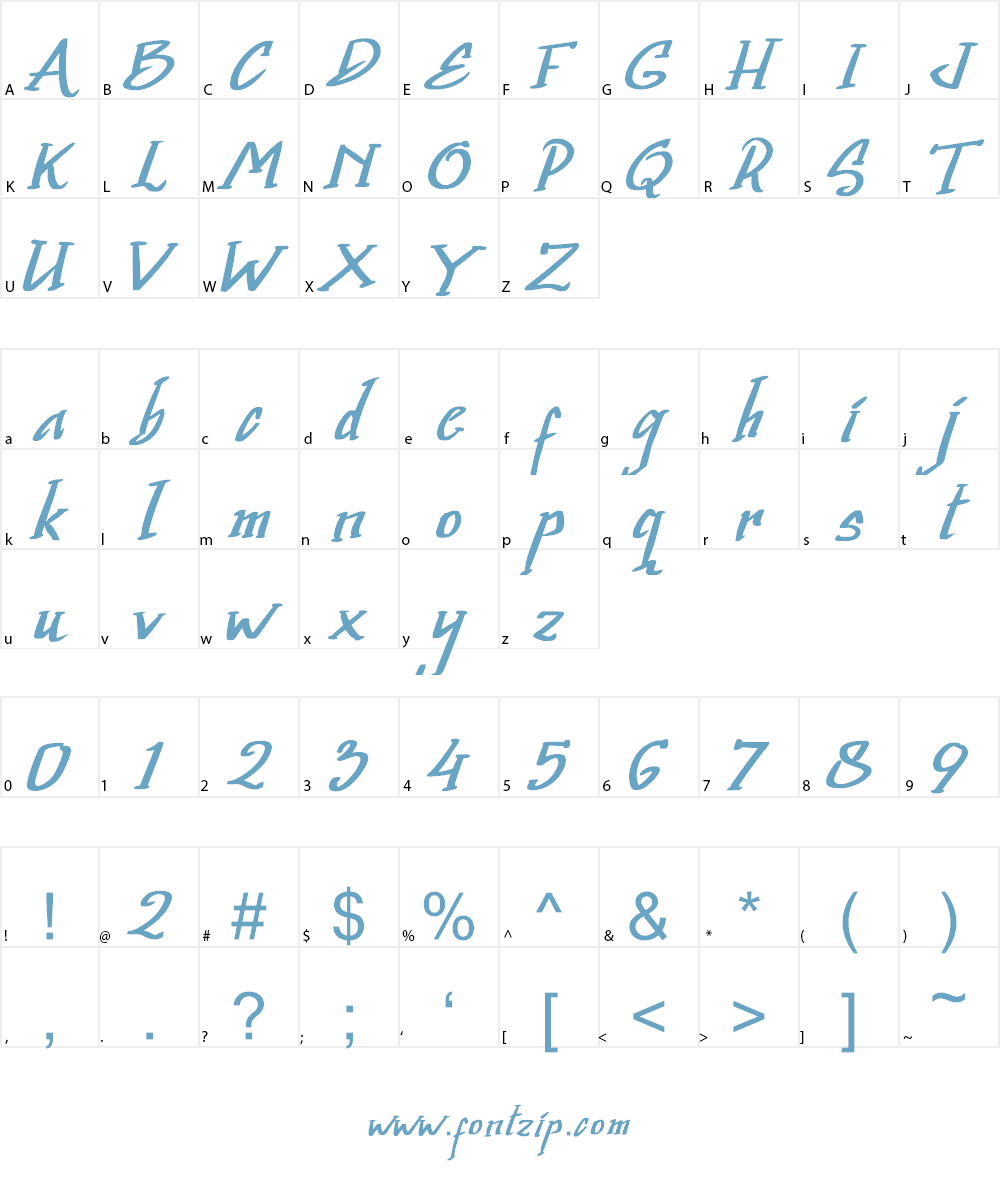 Setter Italic Demo Font Character